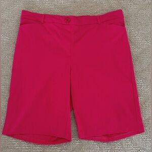 Ashley Stewart Vibrant Pink Women's Bermuda Shorts